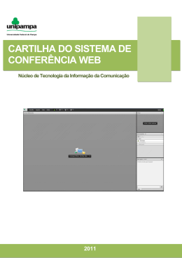 CARTILHA DO SISTEMA DE CONFERÊNCIA WEB - NTIC