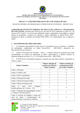Edital nº 13 - Seletivos IFTO - Instituto Federal do Tocantins