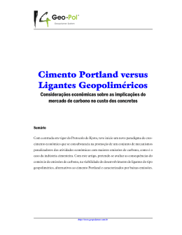 Cimento Portland x Ligantes Geopoliméricos