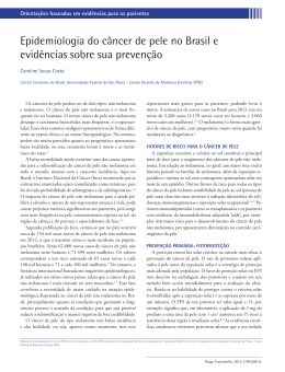 Epidemiologia do câncer de pele no Brasil e evidências sobre sua