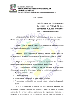 Lei 599 - Novo São Joaquim-MT
