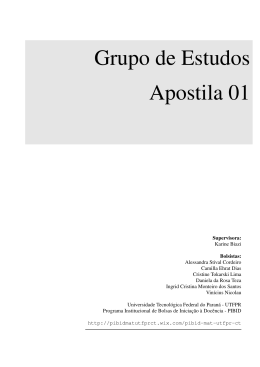 Grupo de Estudos Apostila 01
