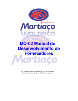 MQ-02 Manual de Desenvolvimento de Fornecedores