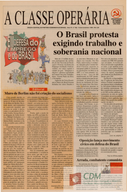O.Brasil protesta exigindo trabalho e soberania nacional