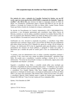 CNJ suspende toque de recolher em Patos de Minas (MG)