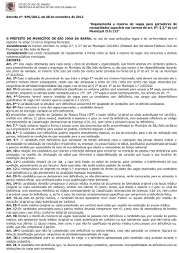 Decreto Municipal nº 099/2013