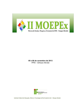 05 e 06 de novembro de 2013 IFRS - Câmpus Ibirubá