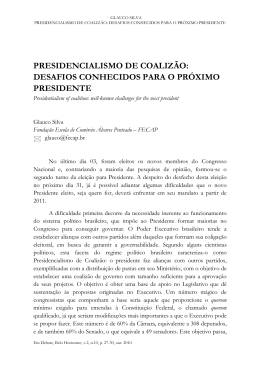 Presidencialismo de coalizão - Opinião Pública, Marketing Político e