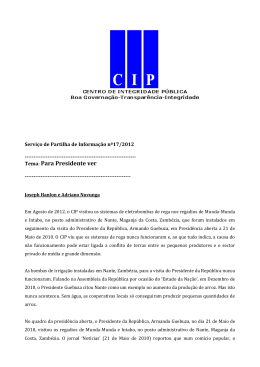 Tema: Para Presidente ver - CIP