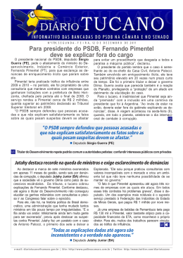 Para presidente do PSDB, Fernando Pimentel
