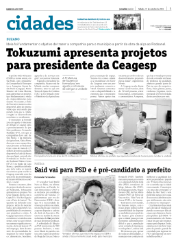 Tokuzumi apresenta projetos para presidente da Ceagesp