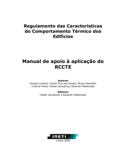 Manual de apoio à aplicação do RCCTE