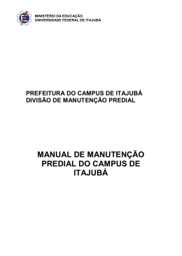 manual de manutenção predial do campus de itajubá