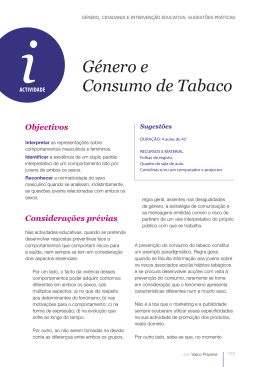 Género e Consumo de Tabaco