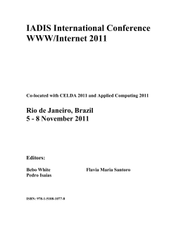 IADIS International Conference WWW/Internet