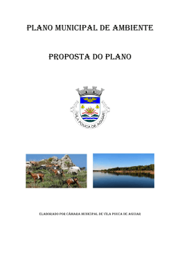Plano Municipal de Ambiente - Câmara Municipal de Vila Pouca de