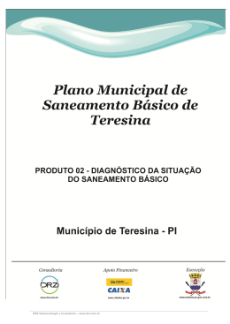 Município de Teresina - PI Plano Municipal de Saneamento Básico