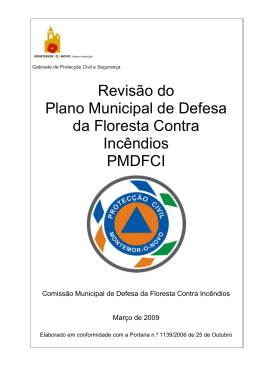 Revisão do Plano Municipal de Defesa da Floresta Contra