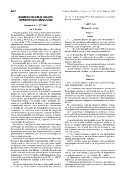 Decreto-Lei n.º 257/2007 - Abreu Carga e Trânsitos, Lda