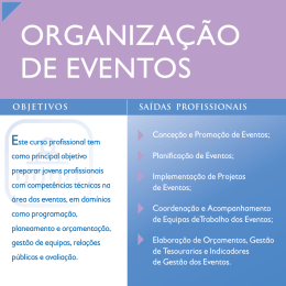 ORGANIZAÇÃO DE EVENTOS - Escola Profissional Profitecla