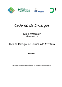 Caderno de Encargos - Federação Portuguesa de Orientação