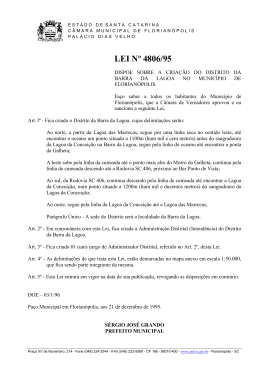lei nº 4806 95_cria distritos - Prefeitura Municipal de Florianópolis