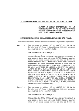 lei complementar n.º 233, de 21 de agosto de 2014