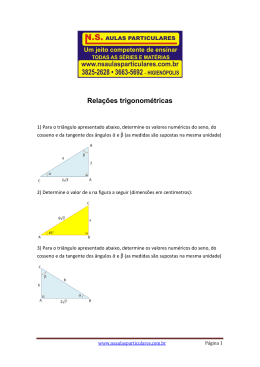 Trigonometria no Triangulo Retângulo – sen