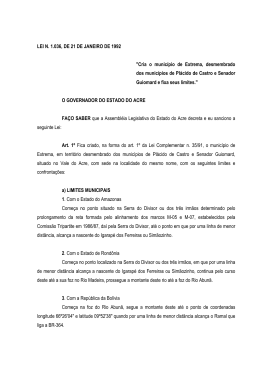 Lei 1036 - Assembléia Legislativa do Estado do Acre