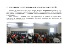 9. XX Seminário Interinstitucional de Ensino, Pesquisa e Extensão