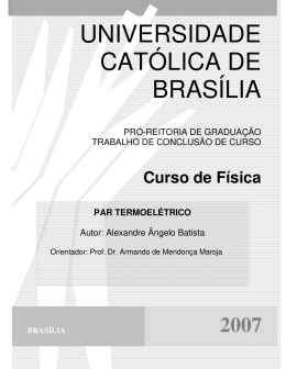 Par Termoeletrico - Universidade Católica de Brasília