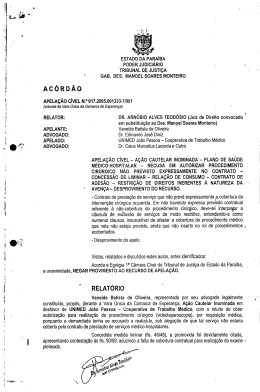 i i 1, I - Tribunal de Justiça da Paraíba