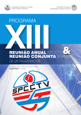 XIII Reunião Anual e Conjunta SPCCTV
