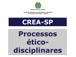 Processos ético- disciplinares - Crea-SP