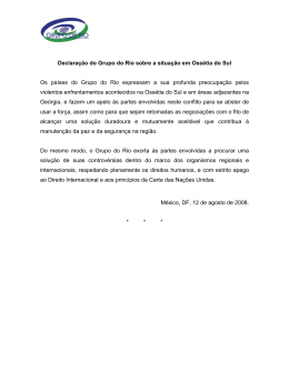 Declaración del Grupo de Río sobre los acontecimientos en