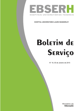 Boletim de Serviço nº 18, de 05/01/2015