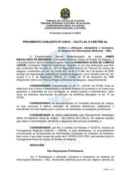 provimento - Tribunal de Justiça do Estado de Alagoas