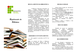 Regulamento da Biblioteca - Campus Congonhas