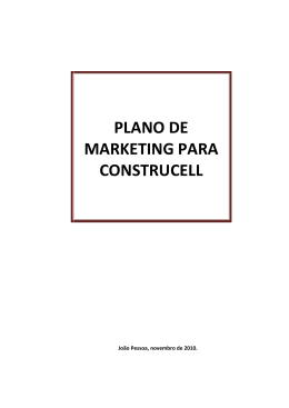 PLANO DE MARKETING PARA CONSTRUCELL
