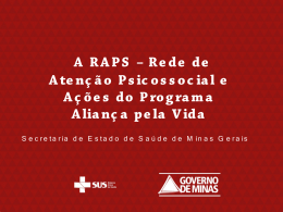 A RAPS – Rede de Atenção Psicossocial e Ações do Programa