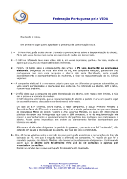 Federação Portuguesa pela Vida, Comunicado "Regulamentação da Lei"