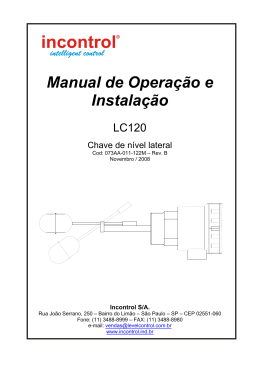 Manual da Chave de Nível Lateral LC120