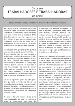 Carta aos Trabalhadores e trabalhadoras do Brasil - AS-PTA
