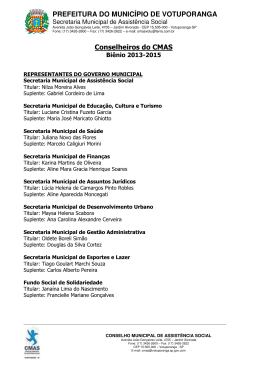Conselheiros CMAS 2013-2015