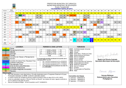 Calendário Escolar 2015 – Ensino Fundamental