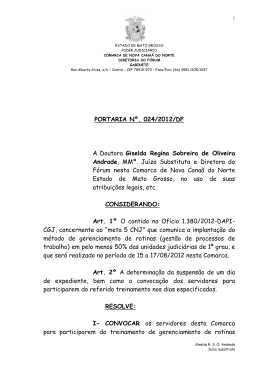 PORTARIA Nº. 024/2012/DF A Doutora Giselda Regina Sobreira de