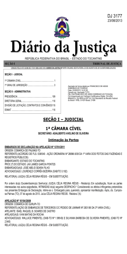 DJ 3177 - Tribunal de Justiça do Estado do Tocantins