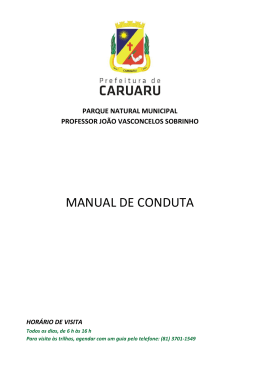MANUAL DE CONDUTA