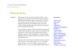 Currículo Marta de Senna - Fundação Casa de Rui Barbosa