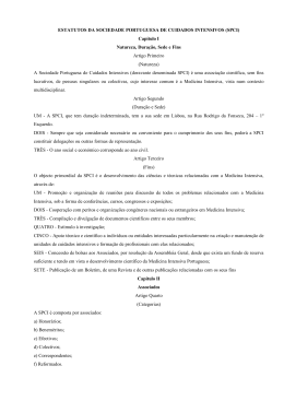estatutos da sociedade portuguesa de cuidados intensivos (spci)